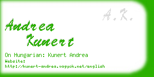 andrea kunert business card